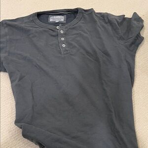 Men's Gray Henley Shirt